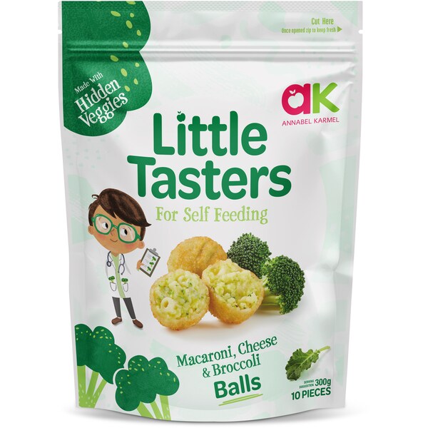 Annabel Karmel Little Tasters Macaroni Cheese & Broccoli Balls Frozen Meal 300g