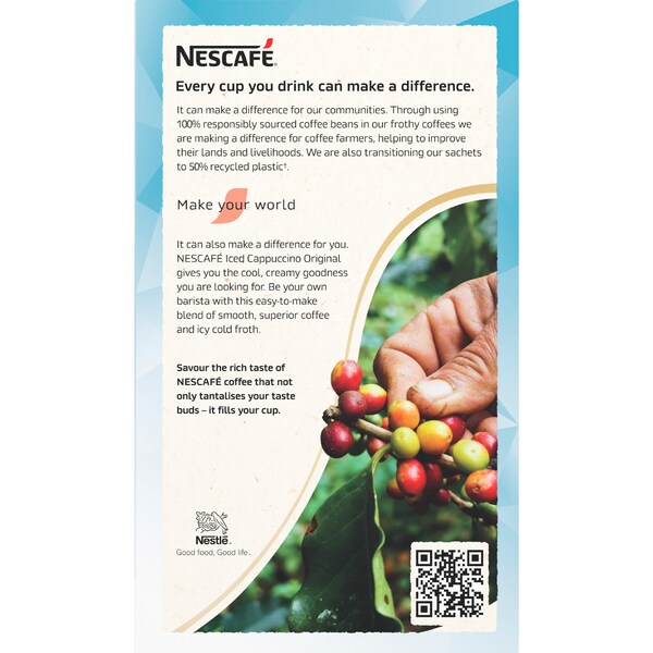 Nescafe Iced Cappuccino Original Coffee Sachets 8 pack