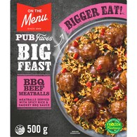 On The Menu Big Feast BBQ Meatballs With Spicy Rice Frozen Meal