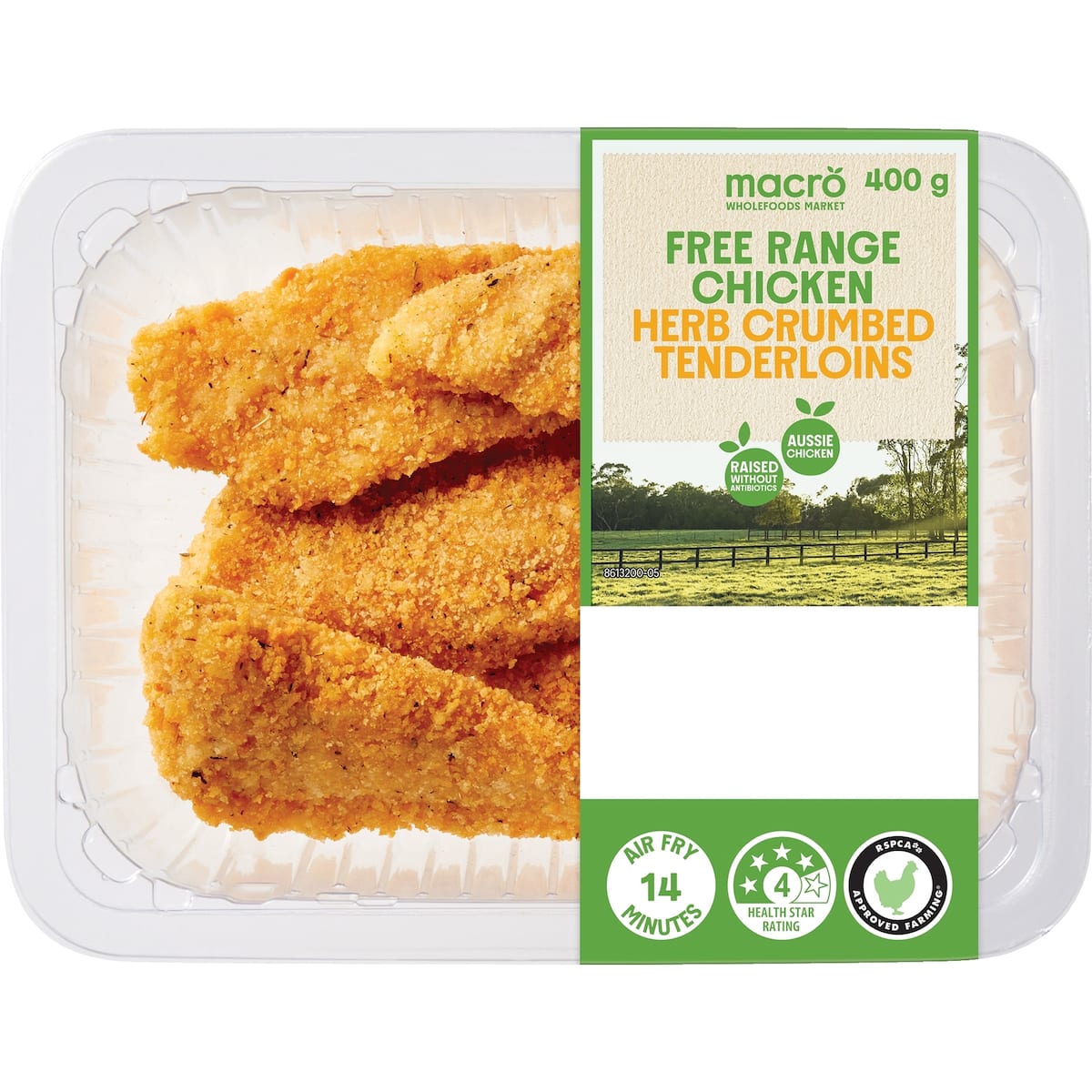 Macro Free Range Chicken Breast Tenders 400g bunch