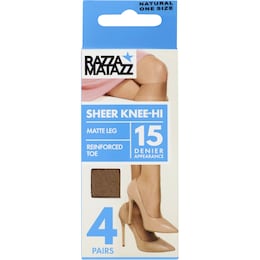 Razzamatazz Knee Hi Pairs & Spares Beige 4 pack – Woolworths