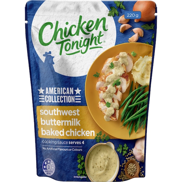 Chicken Tonight Southwest Buttermilk Baked Chicken Pouch 220g