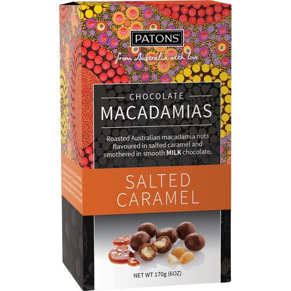 Patons Salted Caramel Chocolate Macadamias 170g