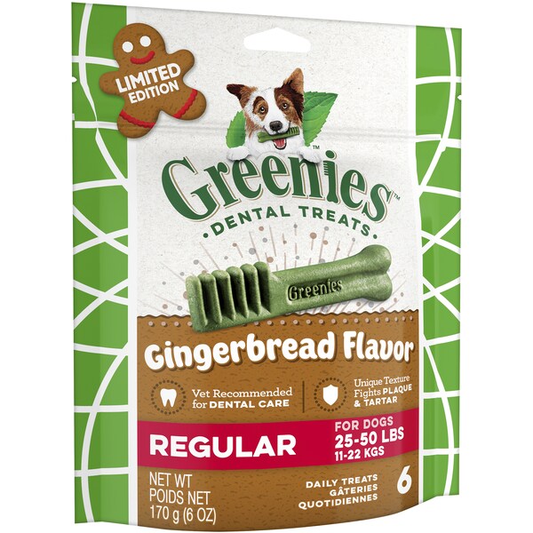 Greenies Dog Dental Treat Gingerbread Regular 170g