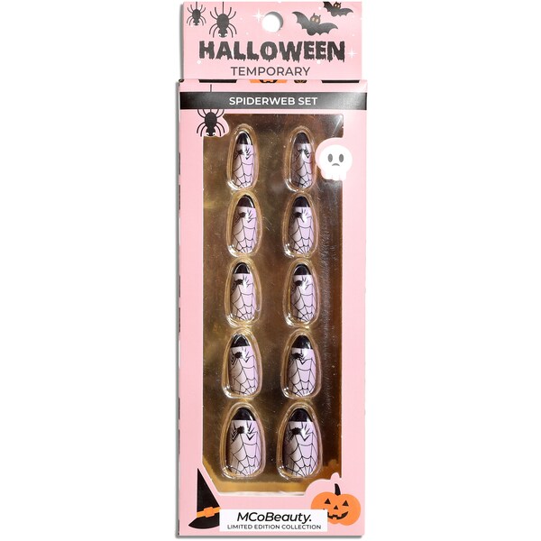 MCoBeauty Halloween Temporary Press On Nails Spider Web Set each
