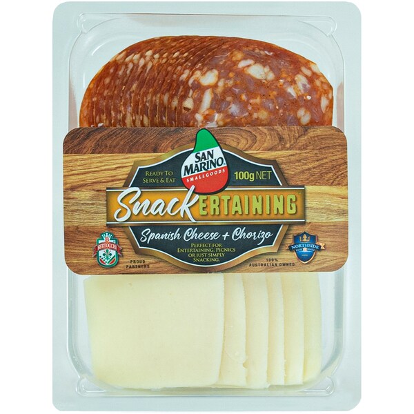 San Marino Snackertaining Spanish Cheese & Chorizo 100g