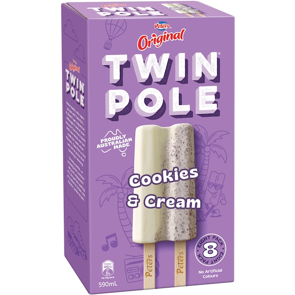 Peters Original Twin Pole Cookies & Cream 8 Pack
