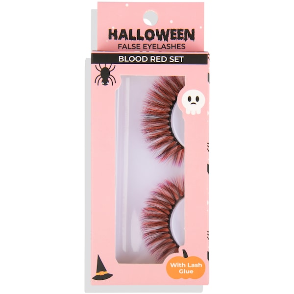 MCoBeauty False Eyelashes & Glue Blood Red Set each