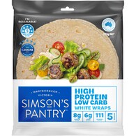 Simson's Pantry High Protein Low Carb Wraps