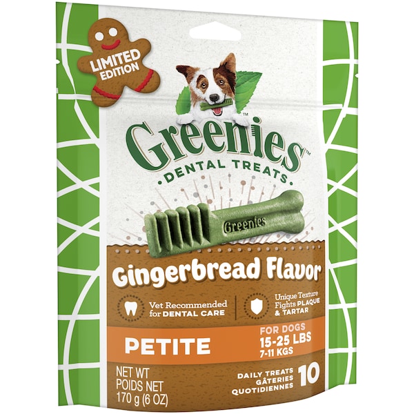 Greenies Dog Dental Treat Gingerbread Petite 170g
