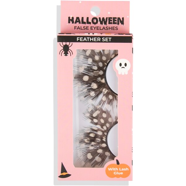 MCoBeauty False Eyelashes & Glue Feather Set each