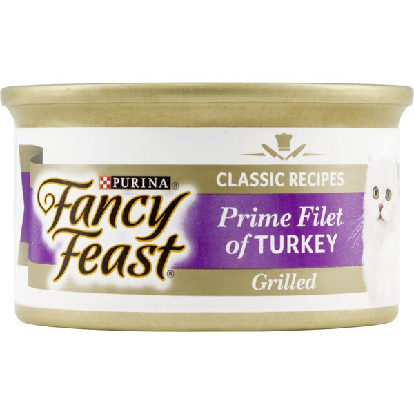 Fancy Feast Adult Cat Food Grilled Turkey Prime Fillet 85g