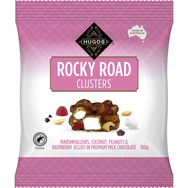 Hugos Chocolates Rocky Road Clusters 180g