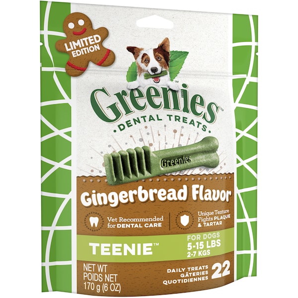 Greenies Dog Dental Treat Gingerbread Teenie 170g