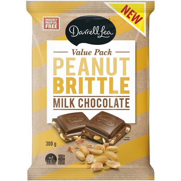 Darrell Lea Peanut Brittle Milk Chocolate Big Block 300g