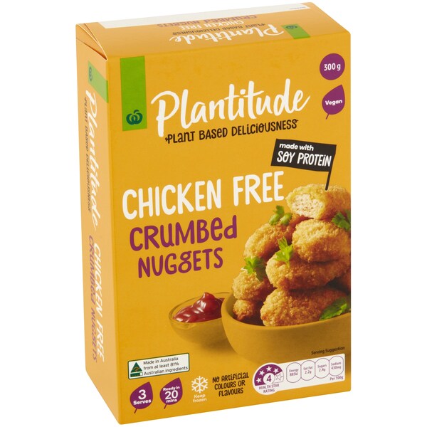 Woolworths Plantitude Chicken Free Crumbed Nuggets 300g