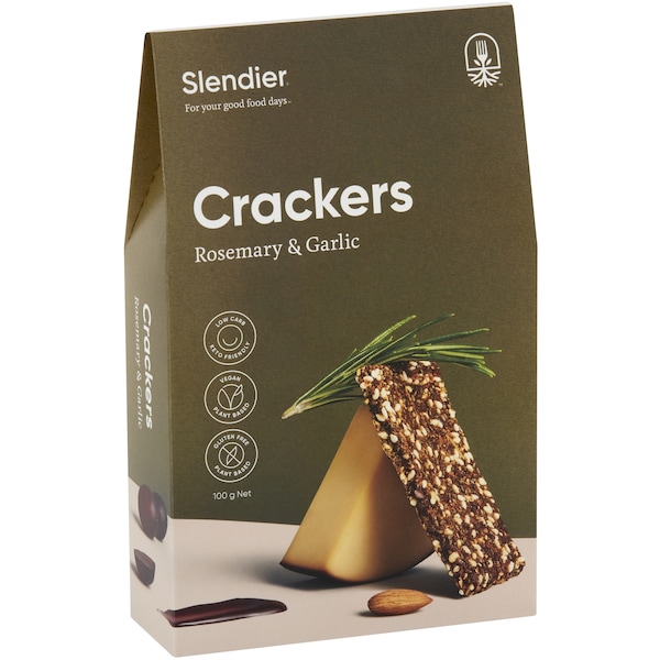 Slendier Crackers Rosemary Garlic 100g