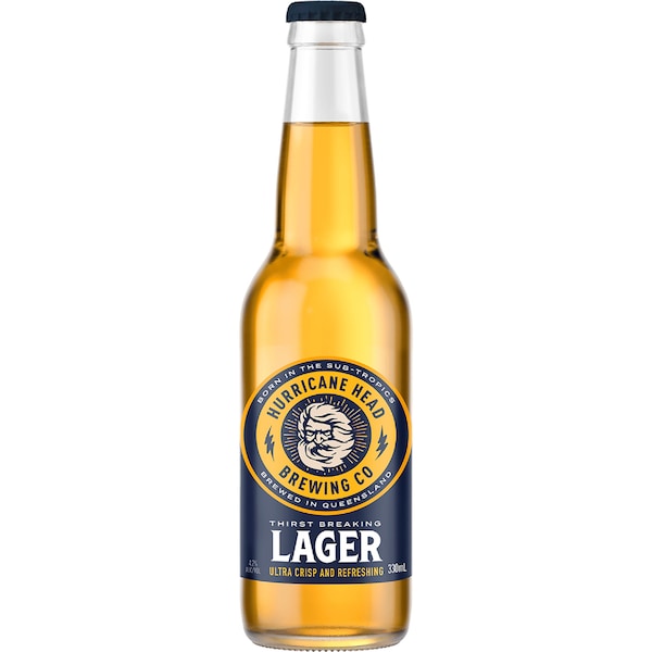 Hurricane Head Brewing Co Lager Bottle 330ml