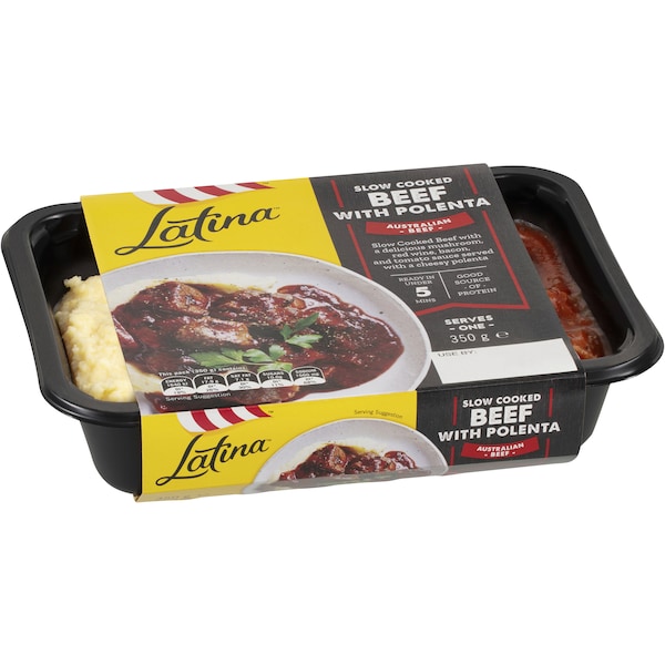 Latina Fresh Slow Cooked Beef With Polenta Chilled Meal 350g