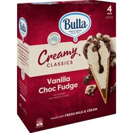 Bulla Creamy Classics Cones Vanilla Fudge