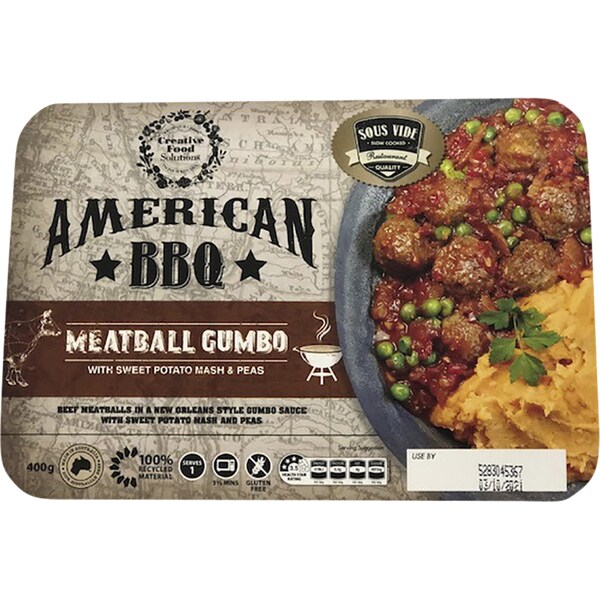 Creative Foods American Bbq Meatball Gumbo 400g