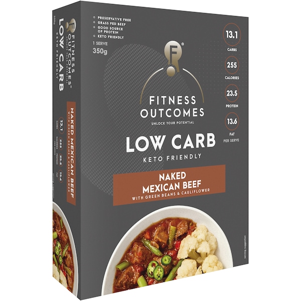Fitness Outcomes Low Carb Naked Mexican Beef 350g