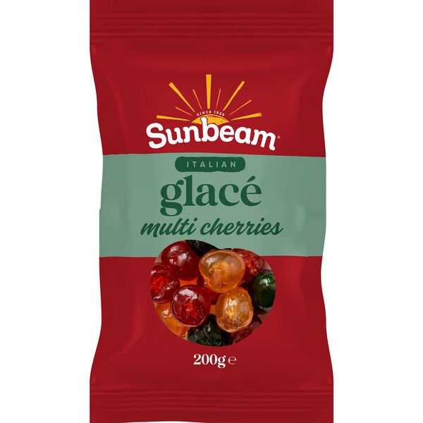 Sunbeam Glace Multi Cherries Value Pack 200g