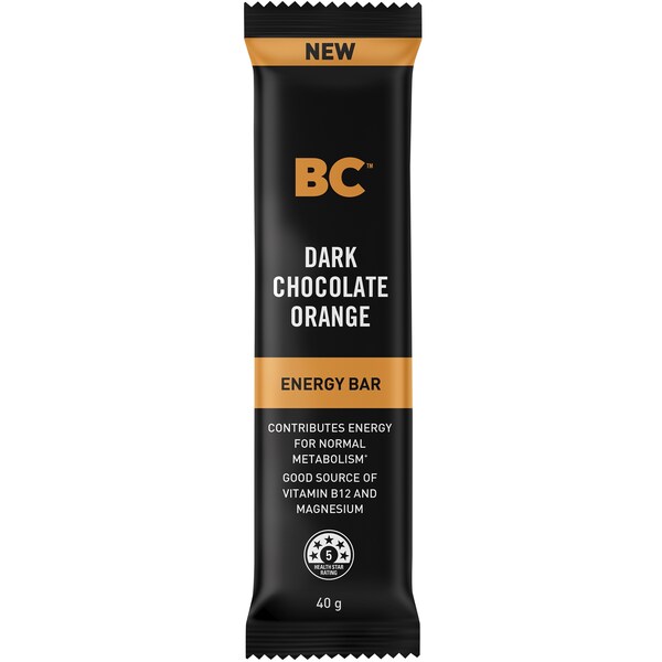 BC Snacks Dark Choc Orange Energy Bar 40g