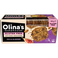 Olina's Bakehouse Gluten Free Artisan Crackers Fig & Almond