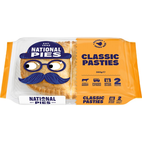National Pies Fresh Classic Pasties 2 pack