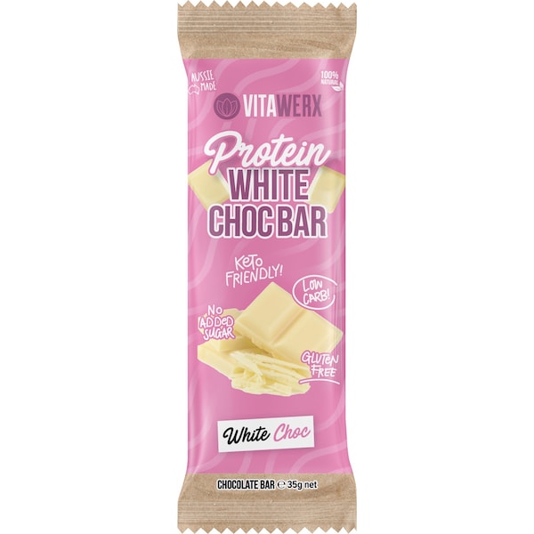 Vitawerx White Chocolate Plain Bar 35g
