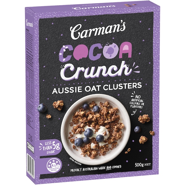 Carman's Aussie Oat Clusters Coco Crunch 500g