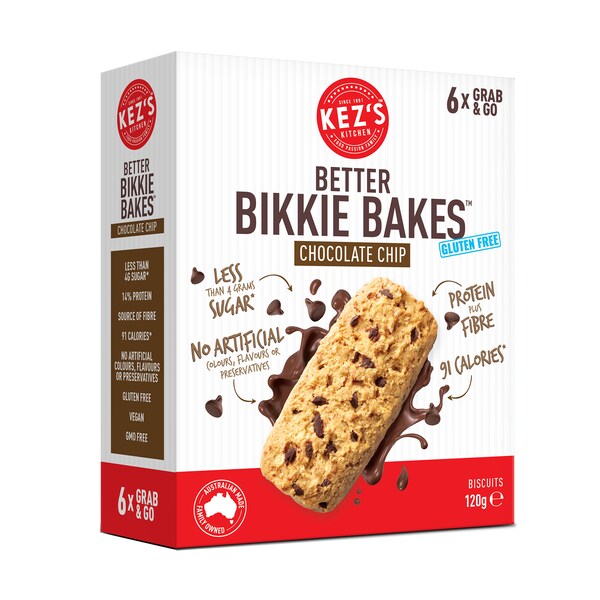 Kez's Kitchen Better Bikkie Bakes Chocolate Chip 120g