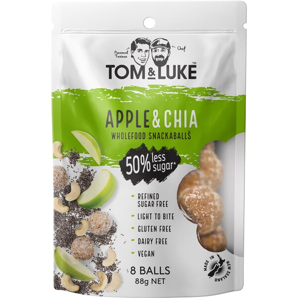Tom & Luke Apple & Chia Snackaballs 88g