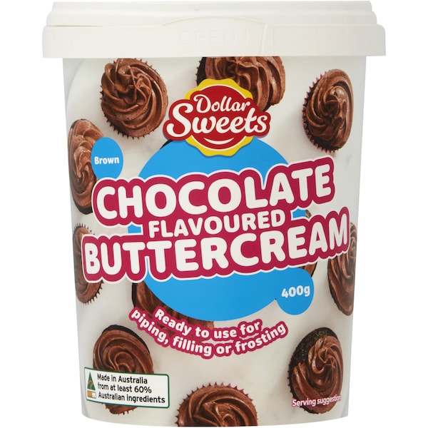 Dollar Sweets Chocolate Flavoured Buttercream 400g