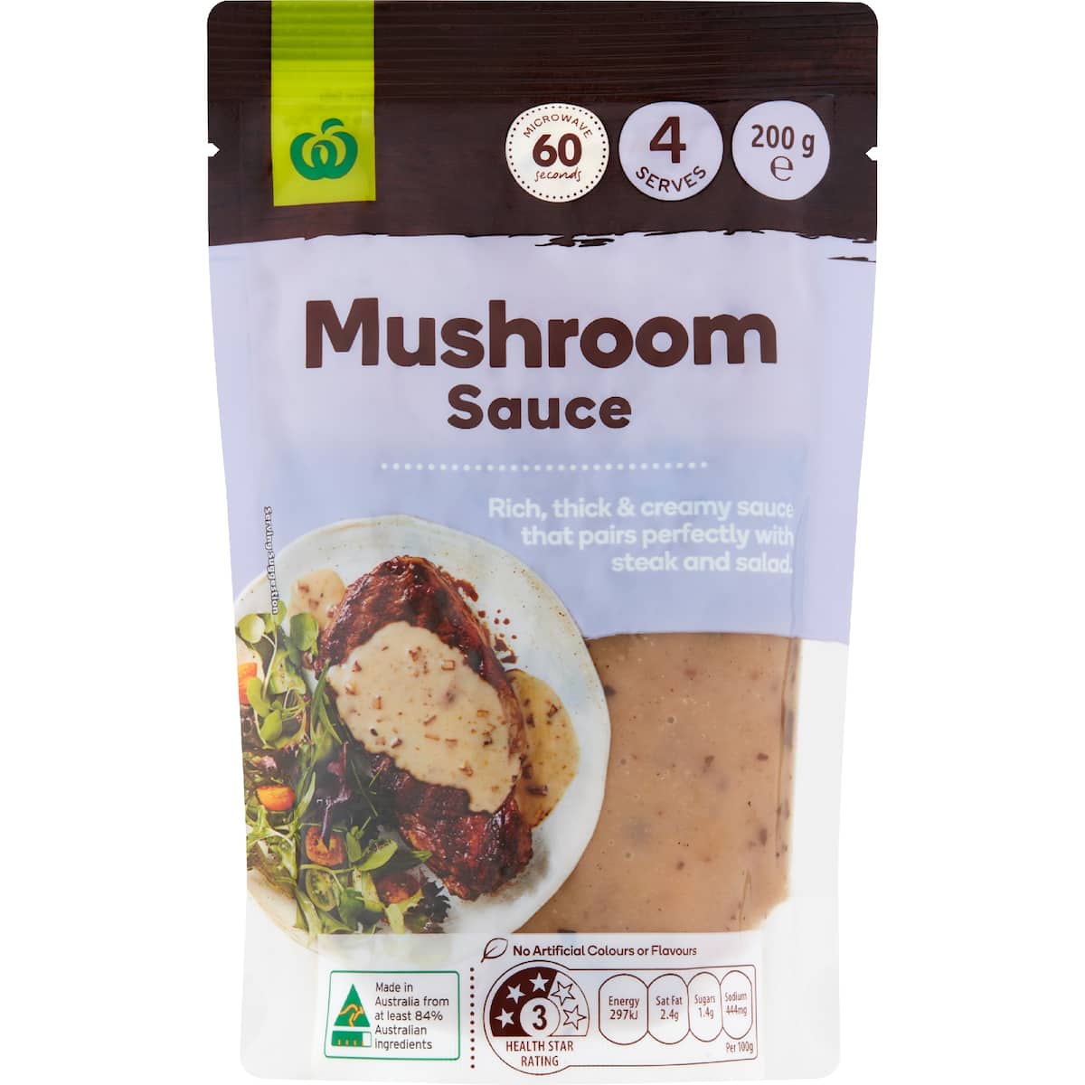 Woolworths Mushroom Sauce 200g bunch