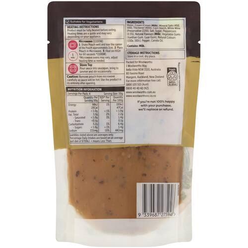 Woolworths Peppercorn Sauce 200g bunch