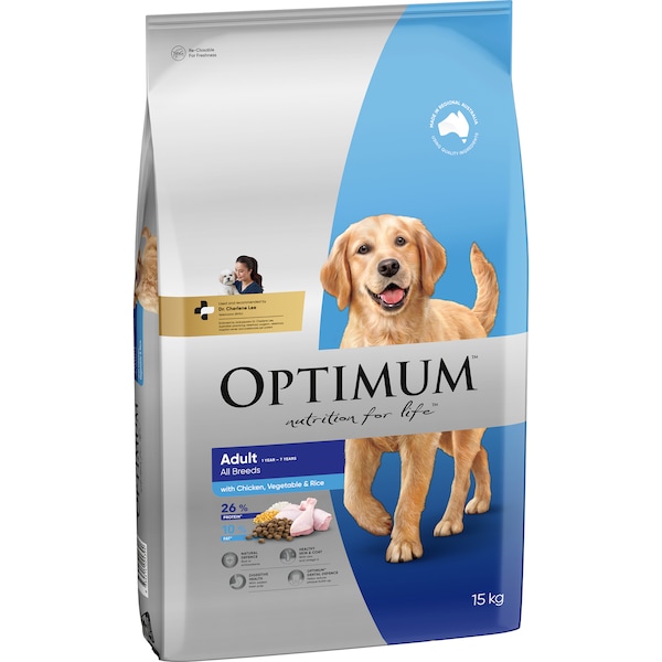 Optimum Adult Large Breed Chicken Rice & Veg Dog Food 15kg