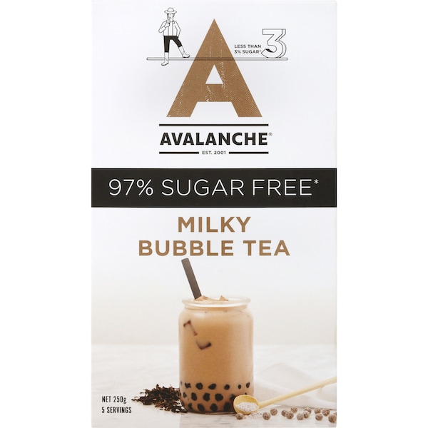 Avalanche 97% Sugar Free Bubble Tea Milky 5 pack