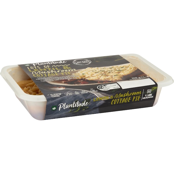 Woolworths Plantitude Lentil & Mushroom Cottage Pie 350g