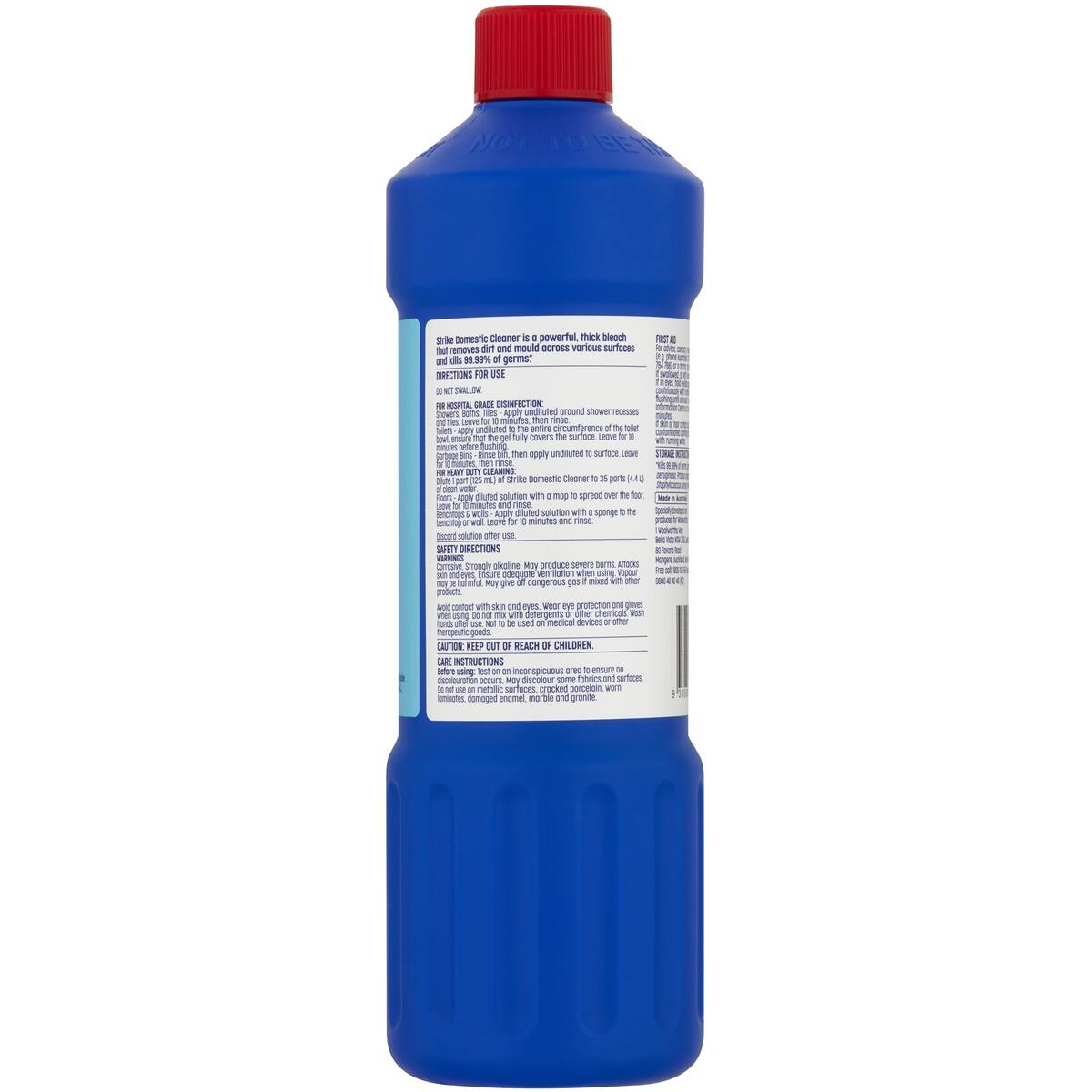 Strike Pro Domestic Cleaner Antibacterial Thick Bleach 1.25l bunch