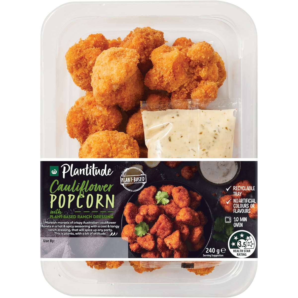 Woolworths Plantitude Cauliflower Popcorn 240g bunch