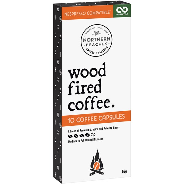 Northern Beaches Wood Fired Coffee Nespresso Compatible Capsules 10 pack