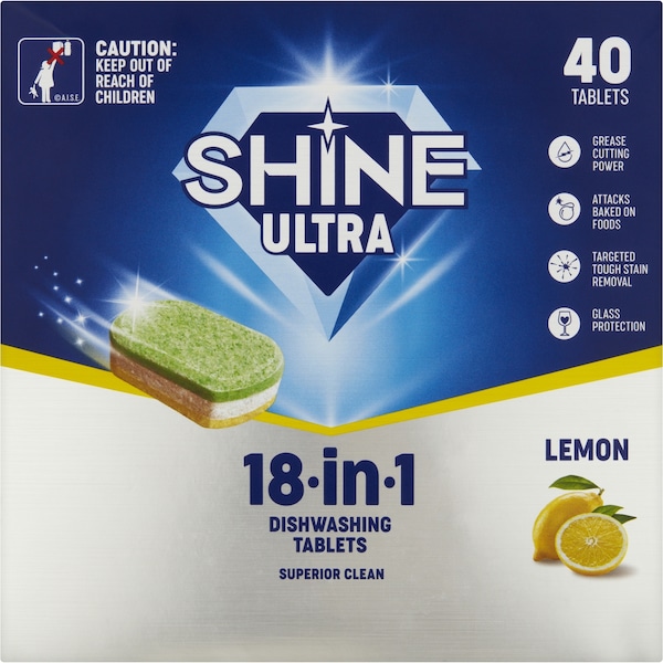 Shine Ultra Dishwashing Tablets 40 pack