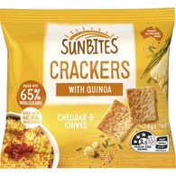 Sunbites Snack Crackers With Quinoa Cheddar & Chives Single Pack