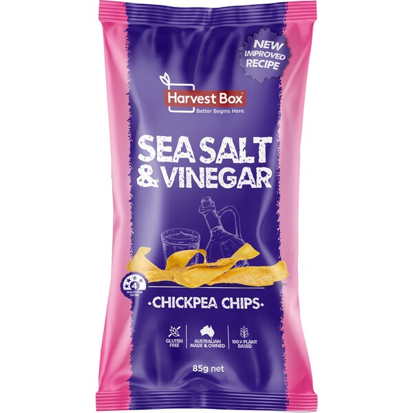 Harvest Box Chickpea Crisps Salt & Vinegar 85g