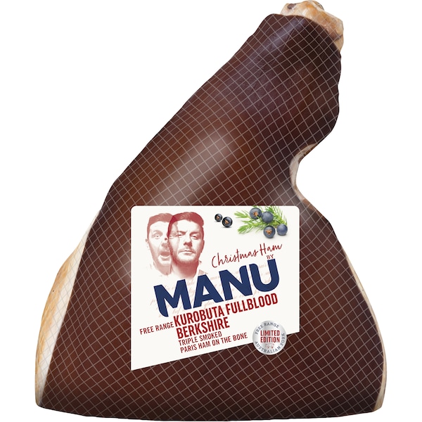 By Manu Free Range Triple Smoked Berkshire Half Leg Ham 10.5kg - 12kg
