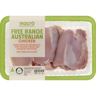 Macro Chicken Thigh Fillets Free Range