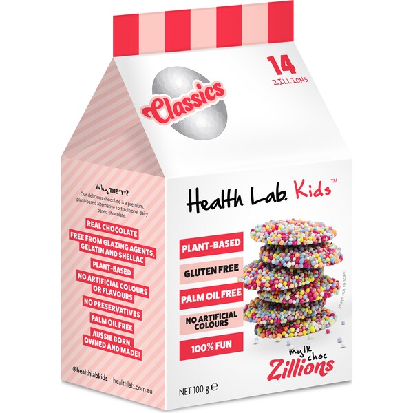 Health Lab Mylk Bar Chocolate Zillions 100g