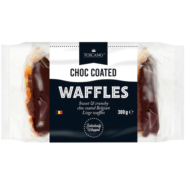 Toscano Chocolate Coated Waffles 300g